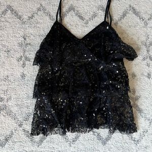 Black Sequin Top - Forever 21
